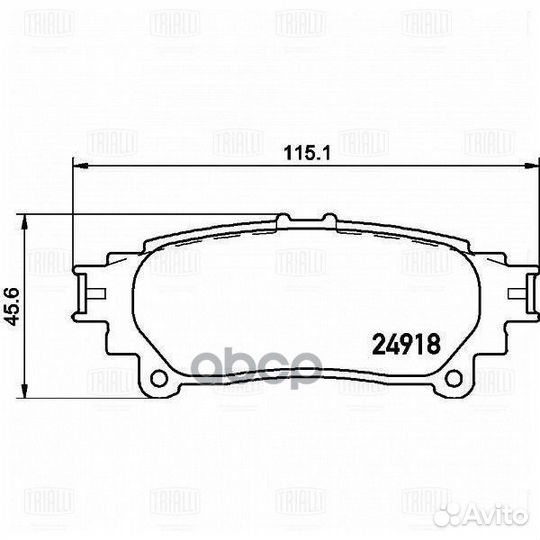 Колодки торм. для а/м Lexus RX270-450h (08) ди