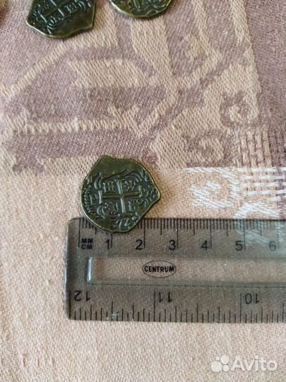 Металлические монеты для настольных игр 30 шт