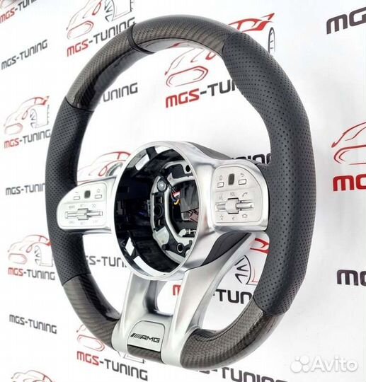 Руль 63 AMG подогрев Mercedes E W213/C238 карбон