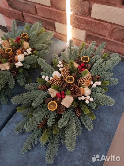 Новогодние украшения. Подсвечник