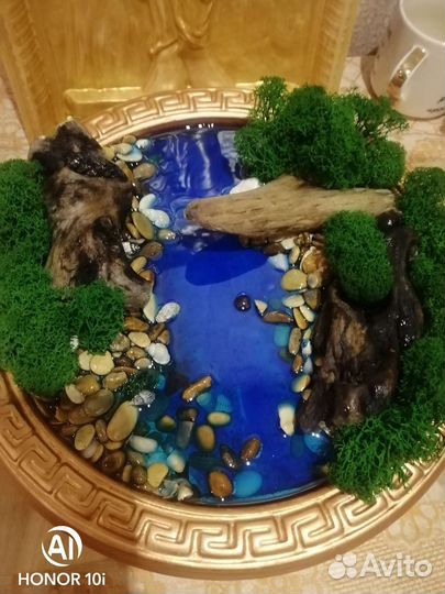 Картина Панно со мхом эпоксидной смолой