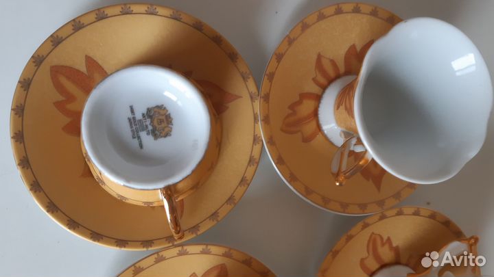 6 чашек кофейных Япония фарфор винтаж