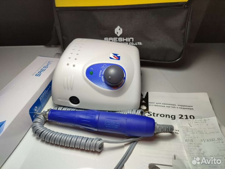 Аппарат для маникюра strong+лампаSUN5plus оригинал