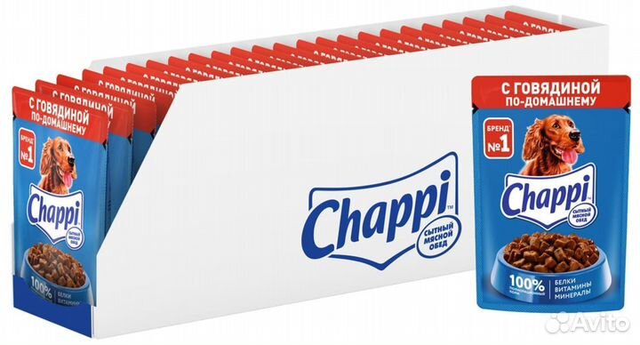 Chappi / Чаппи Говядина по-домашнему Бесплатная До