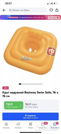 Круг для плавания до 2х лет