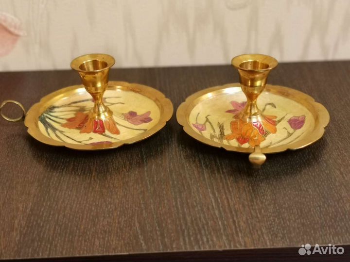 Подсвечник латунь