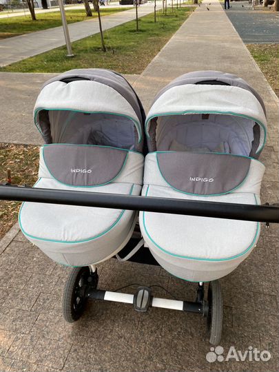 Коляска для двойни indigo duo 2в1