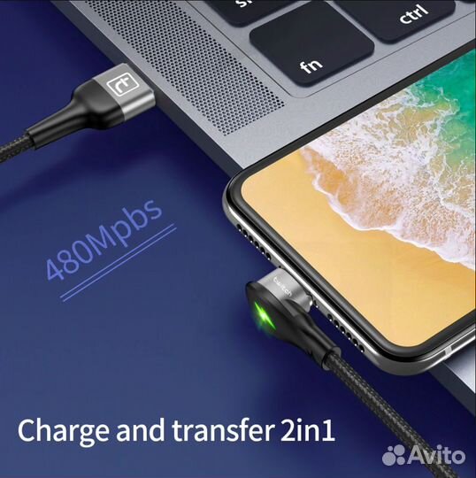 Магнитный кабель 3A Type C iPhone Micro