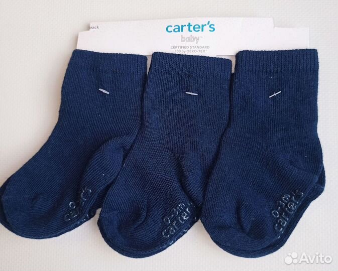 Носочки (носки) Carter's новые 3 пары (0-3 мес )