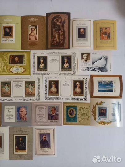 Почтовые блоки искусство