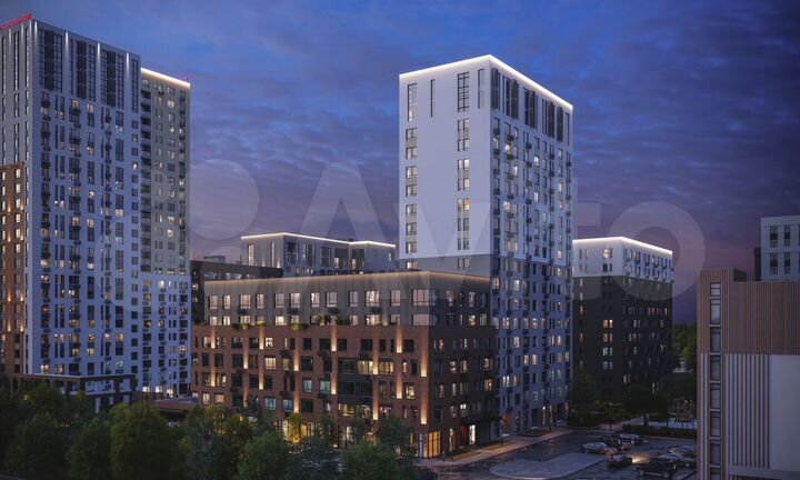 2-к. квартира, 45,1 м², 12/25 эт.