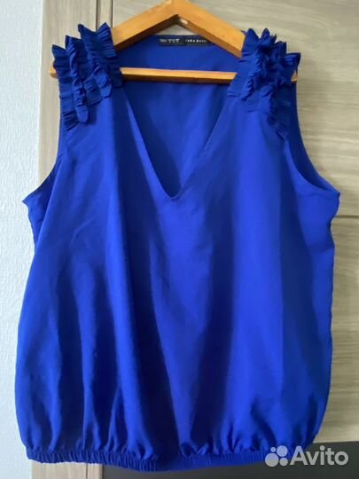 Zara блузка синяя