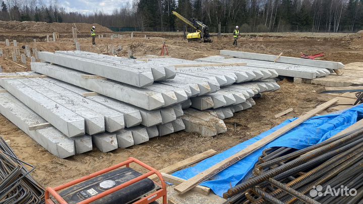 Монтаж железобетонных свай под ключ