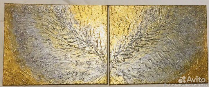 Интерьерная картина серебряные коылья диптих