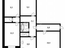 Комната 49,4 м² в 1-к., 7/10 эт.