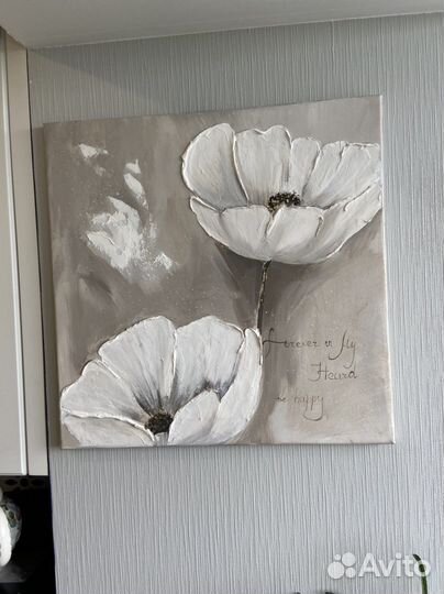 Интерьерная картина на холсте с поталью