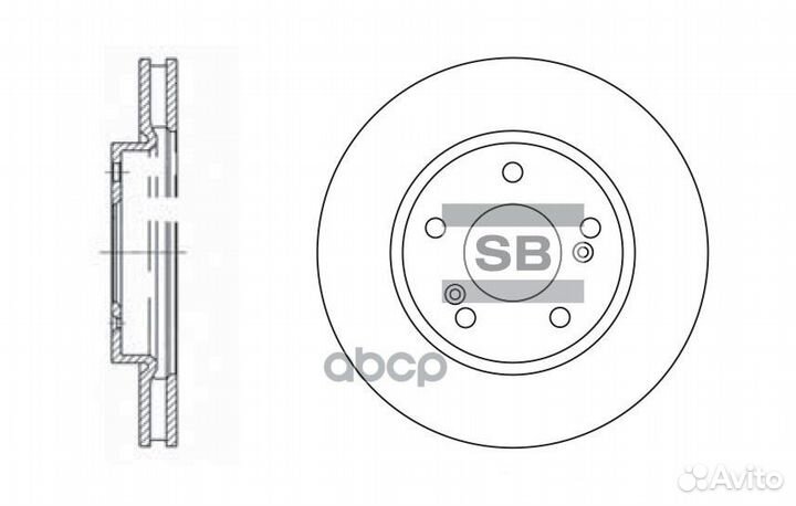 SD4312 диск тормозной переднийMitsubishi Lance