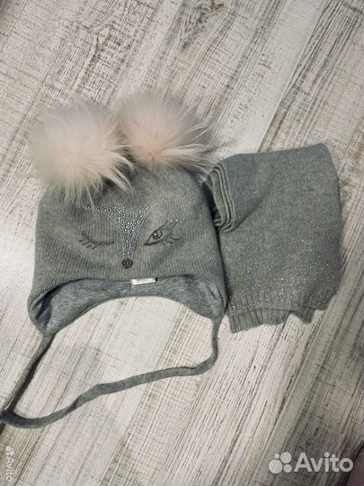 Зимняя шапка и шарф