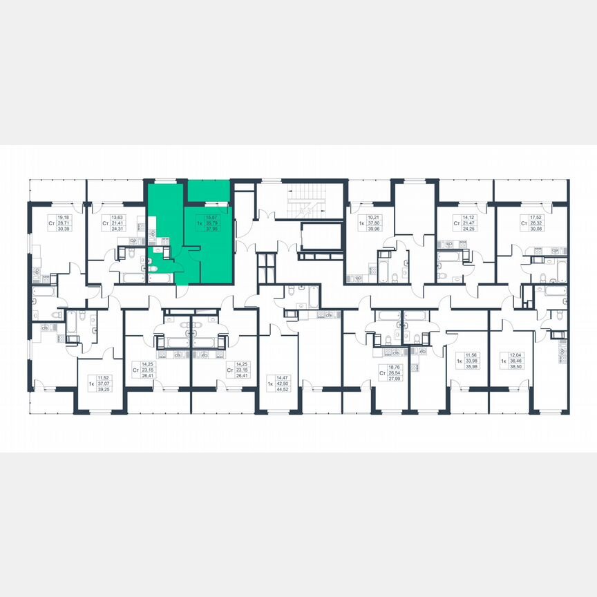 1-к. квартира, 35,7 м², 6/9 эт.
