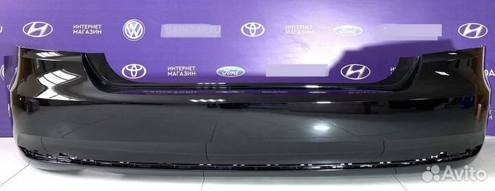 Бампер задний Volkswagen Polo 15 - 20 черный