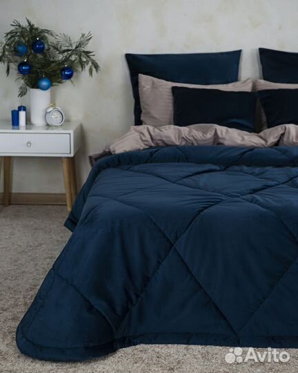 Покрывало бархат Беллиссимо синяя ночь