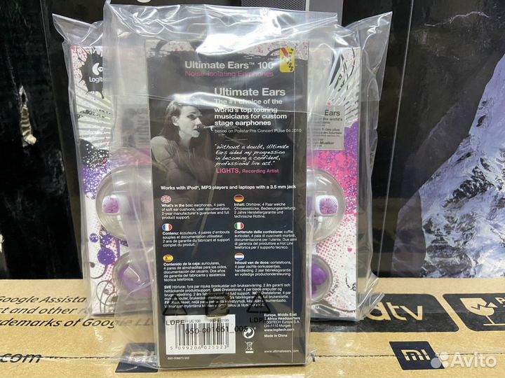 Наушники Logitech Ultimate Ears 100 (White/Violet)