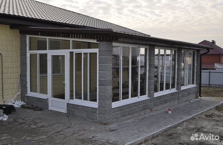 Остекление веранды с обшивкой