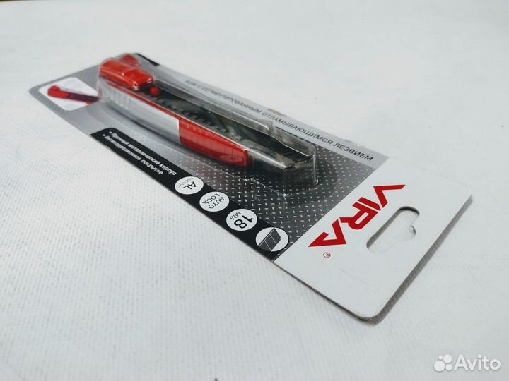 Нож в металлическом корпусе 18 мм Vira 831309