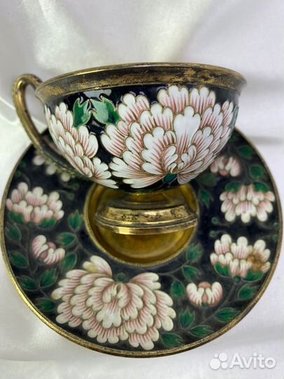 Чайная пара серебро