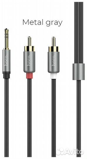Кабель AUX, Jack 3,5mm(m) - 2xRCA(m) hoco UPA10, 1