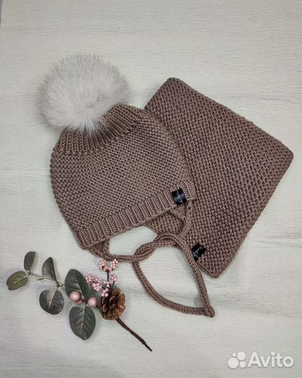 Шапка и снуд 50-52 см
