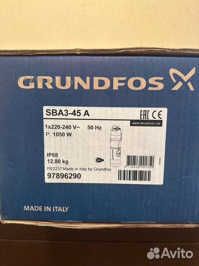 Насос погружной колодезный Grundfos SBA 3-45 A