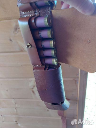 Патронташ кожаный