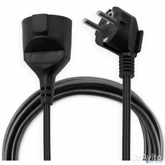 Buro Сетевой удлинитель 1 розетка, 10 метров (BU-PS1.10/B), черный (пакет пэ) 352712