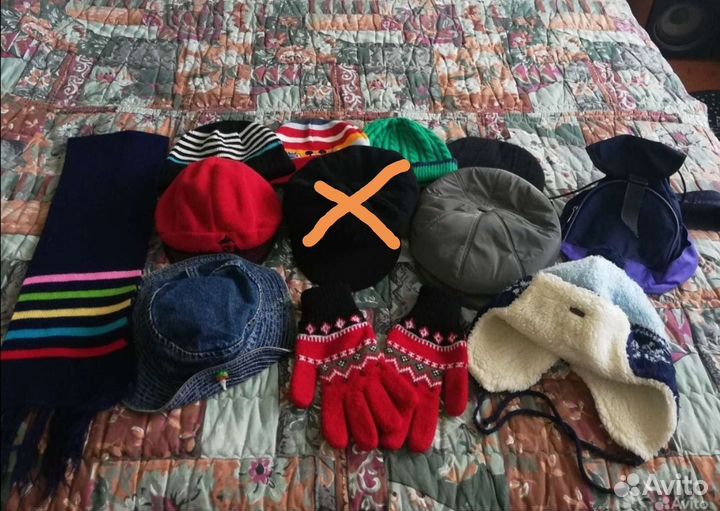 Шапки, кепки, шарф, панама, перчатки, рюкзак