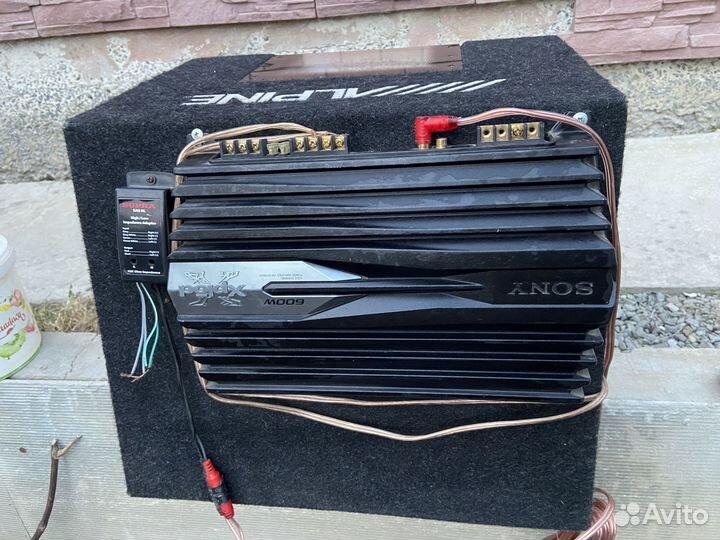 Сабвуфер Alpine sbg 1244bp + усилитель Sony Xplod
