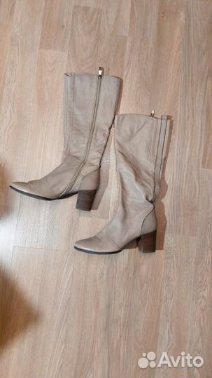 Сапоги женские демисезонные 38 размер нат.кожа