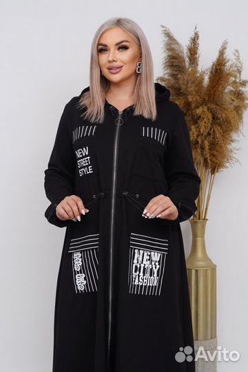 Платье-кардиган 54,60,62,64 (Большемерит на размер