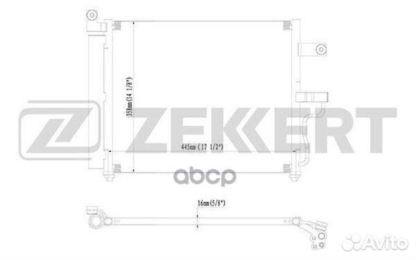 Радиатор конд. Hyundai Accent II 00- mk-3057 Ze