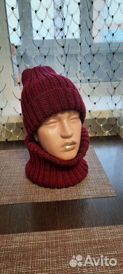 Комплект шапка и снуд