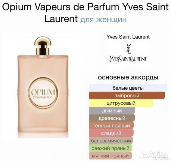 Yves Saint Laurent Opium Vapeurs DE Parfum 2012