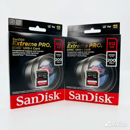 SanDisk sdхс 512GB Extreme Pro UHS-I V30 U3 200mb