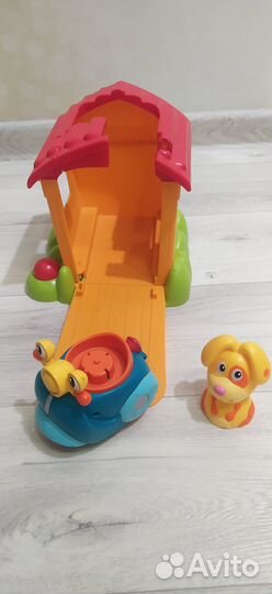Игровой набор (домик+собачка на мотоцикле)