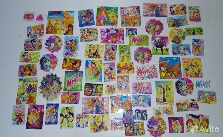 Winx Club атрибутика наклейки лот с