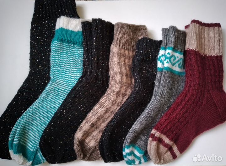 Носки теплые, ручной работы