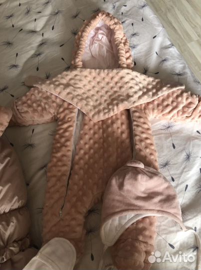 Конверт на выписку осенний-зимний+боди+одеяло