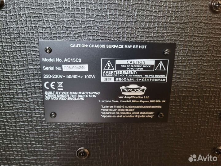 VOX AC15C2 Ламповый гитарный комбоусилитель