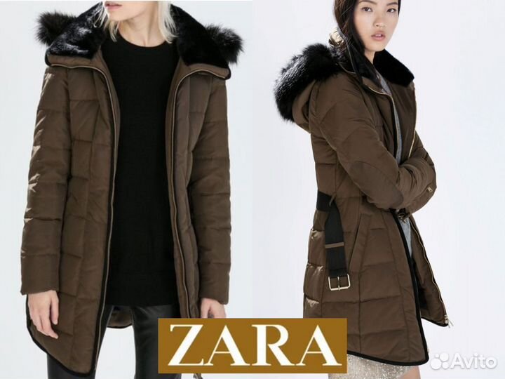 Пуховик парка Zara женский 42 44 новый