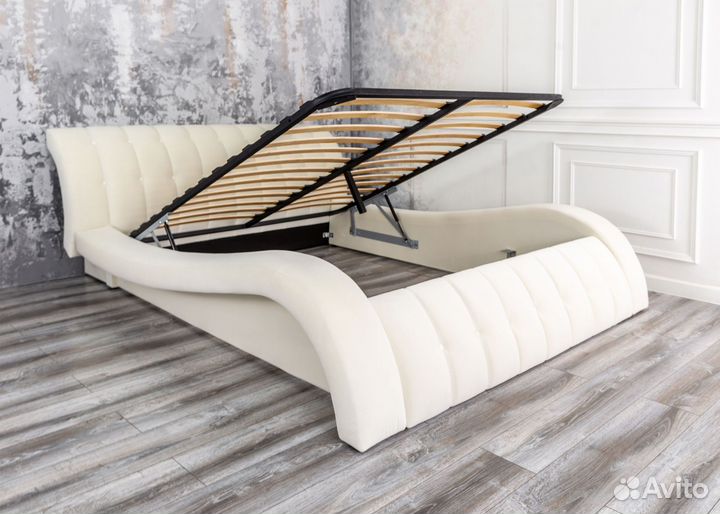 Кровать c подъёмным механизмом 160х200 велюр