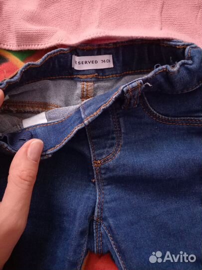 Одежда на девочку джемпер 68 джинсы 74